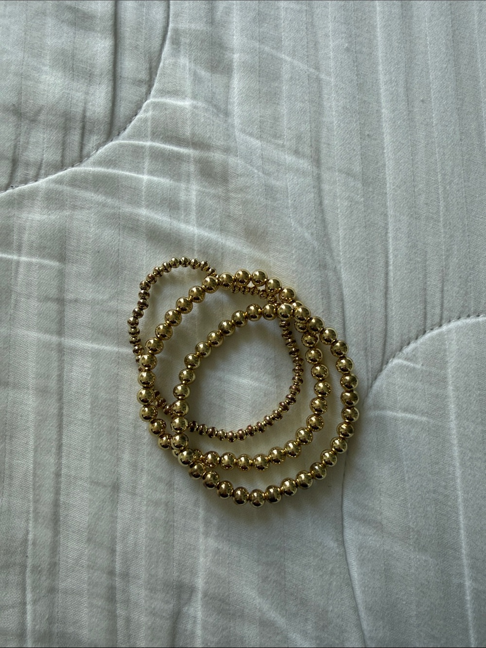Gold Beaded Stretch Bracelet Set - Women Jewelry